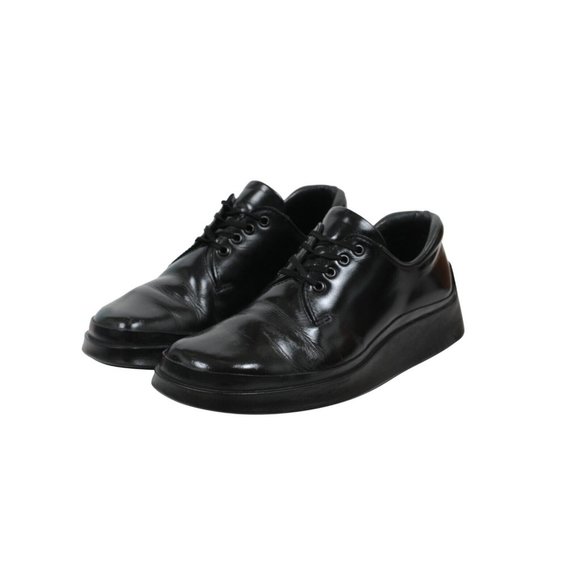 Prada Mens Derby US 7.5 UK 6.5 Black Leather Lace Up AW99 Chunky Runway Platform - Picture 7 of 10